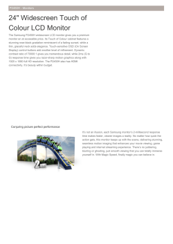 24" Widescreen Touch of Colour LCD Monitor