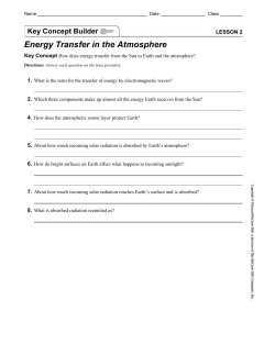 Energy Transfer in the Atmosphere