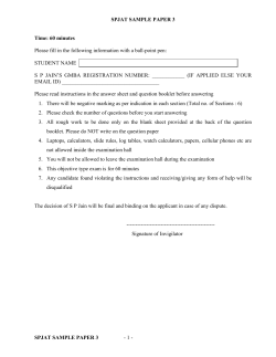 SPJAT SAMPLE PAPER 3
