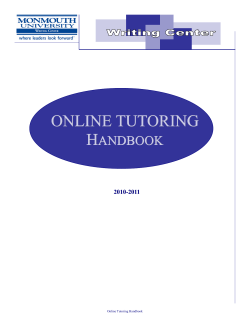 ONLINE TUTORING HANDBOOK