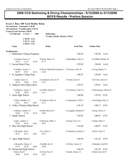 2006 CCS Swimming Diving Championship