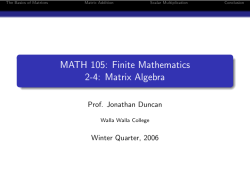 MATH 105: Finite Mathematics 2