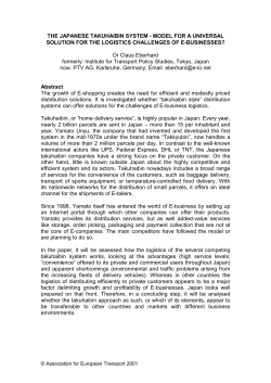 THE JAPANESE TAKUHAIBIN SYSTEM
