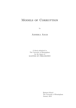 Models of Corruption - eTheses Repository