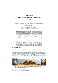 Foundations of Model (Driven) (Reverse