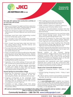 Community feedback &ndash; 1300 724 795 www.ichthysproject.com