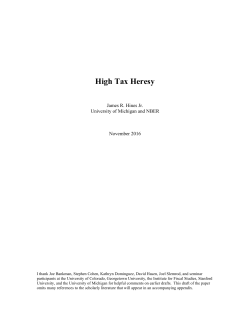 High Tax Heresy - Peter A. Allard School of Law