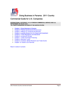 Panama - WORLD TRADE RESEARCH INSTITUTE