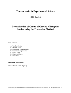 Teacher packs in Experimental Science PHY Pack 2 Determination