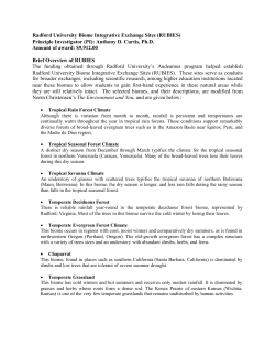 Radford University Biome Integrative Exchange Sites (RUBIES
