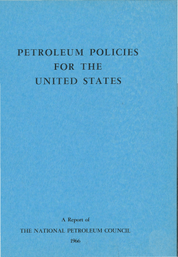 Petroleum Policies for the United States