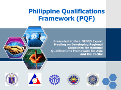 Philippine Qualifications Framework (PQF)