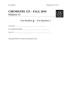 chemistry 123 &ndash; fall 2010