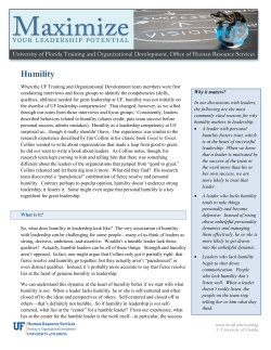 Humility - University of Florida