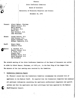 Minutes Joint Conference Committee Board of Governors University