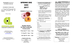 2017 Spring Dig Order Form - Cross
