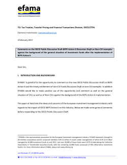 EFAMA Comments on OECD Public Discussion Draft BEPS Action 6