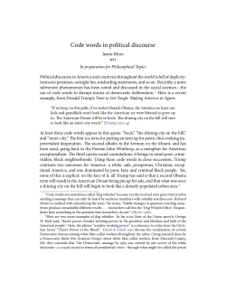 Code words in political discourse