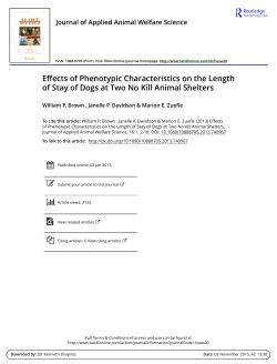 Effects of Phenotypic Characteristics on the Length of Stay of Dogs