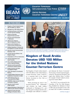 Kingdom of Saudi Arabia Donates USD 100 Million for the United