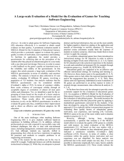 A Large-scale Evaluation of a Model for the Evaluation of Games for