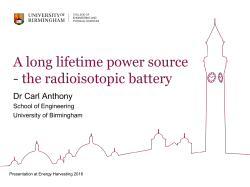 A long lifetime power source - the radioisotopic battery