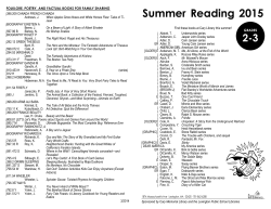 Summer Reading 2015 - Cary Memorial Library