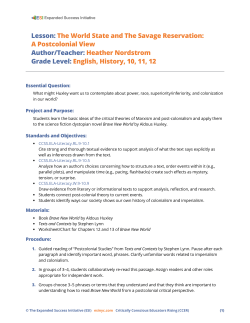 The World State and The Savage Reservation