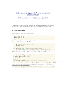 Lab session 2: Sparse GPs and likelihood approximation