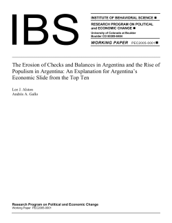 The Erosion of Checks and Balances in Argentina and the Rise of