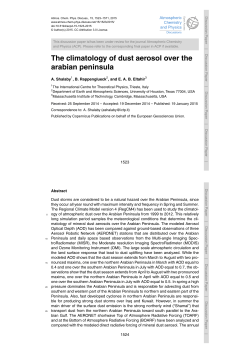The climatology of dust aerosol over the arabian peninsula