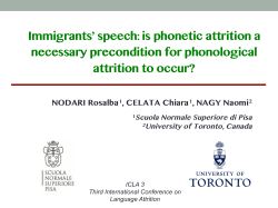 is phonetic attrition a necessary precondition for