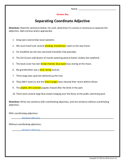 Separating Coordinate Adjective