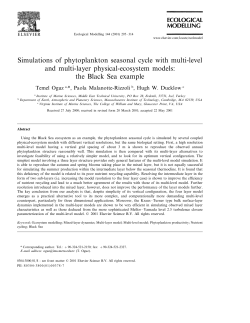 Simulations of phytoplankton seasonal cycle with multi