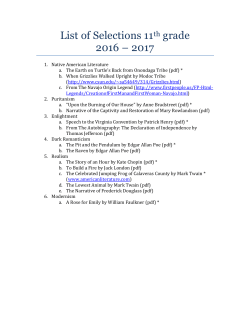 List of Selections 11th grade 2016 &ndash; 2017