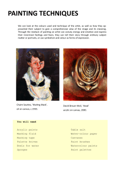 painting techniques - Ben Uri Holocaust Education