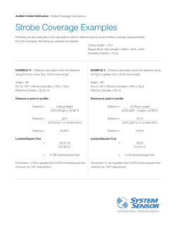 Example Strobe Coverage Calculations