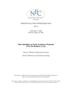 State Spending on Social Assistance Programs Over the Business