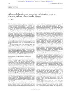 Advanced glycation: an important pathological event in diabetic and