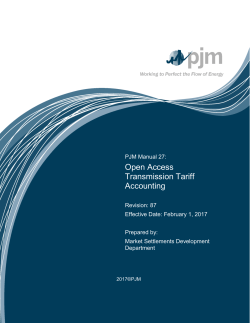 Manual 27: Open Access Transmission Tariff Accounting