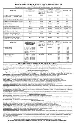 BLACK HILLS FEDERAL CREDIT UNION SAVINGS RATES