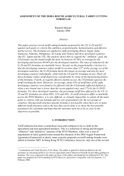 Presentation materials on tariff cutting formula &ndash; NENA