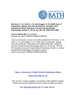 Opus: University of Bath Online Publication Store http://opus.bath.ac