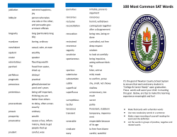 100 Most Common SAT Words