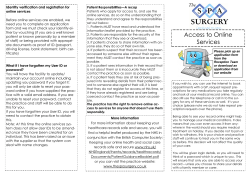 Online Services Information Leaflet