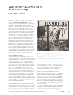 C&eacute;sar Domela-Nieuwenhuis and the Art of Photomontage