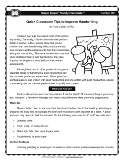 Quick Classroom Tips to Improve Handwriting