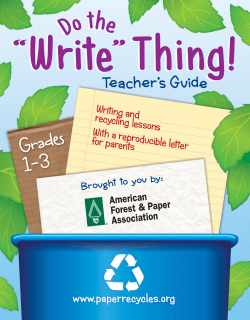 Grades 1-3 - PaperRecycles.org