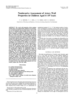 Noninvasive Assessment of Artery Wall Properties in