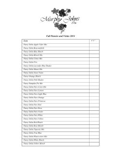 Fall Pansies and Violas 2014 Item